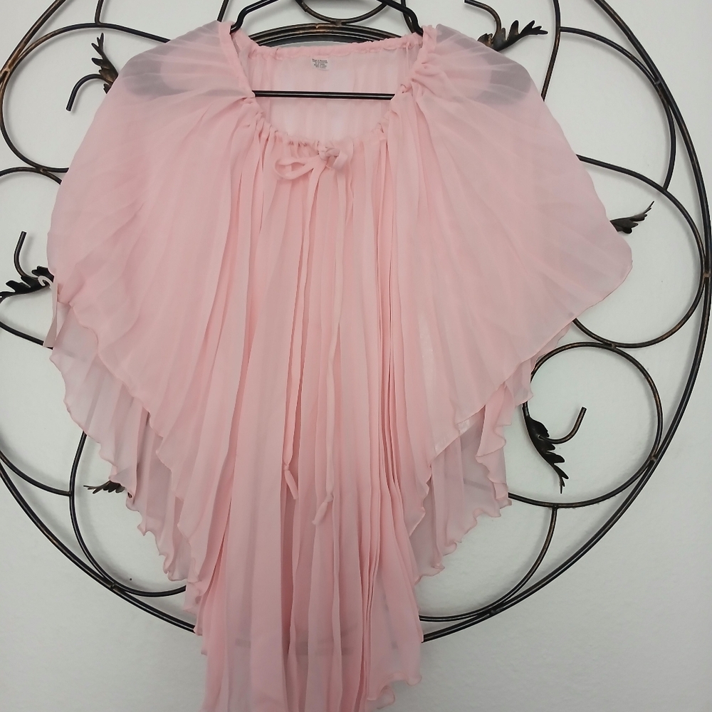 Womens pink shaw overlay